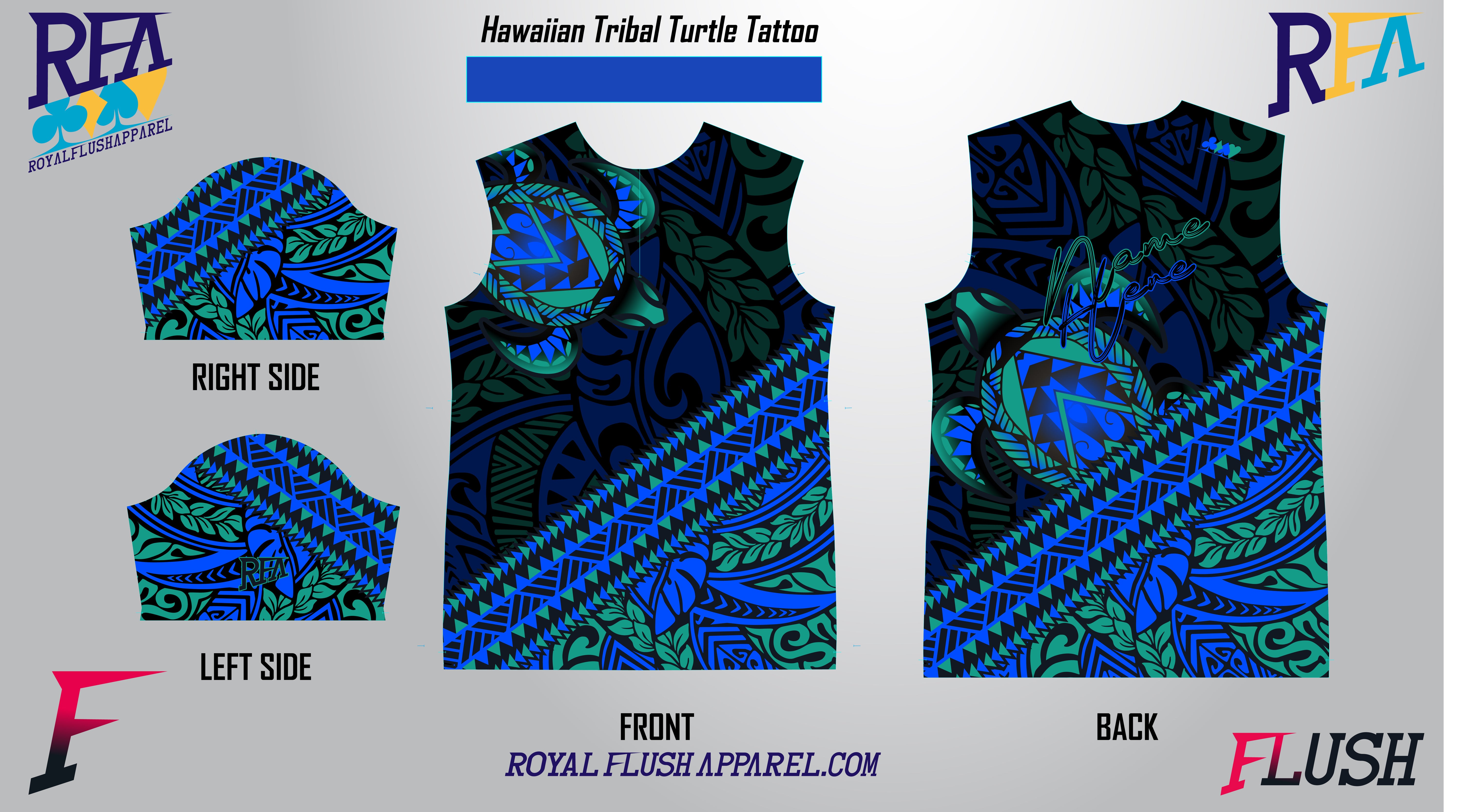Hawaiian Tribal Turtle Tattoo Jersey